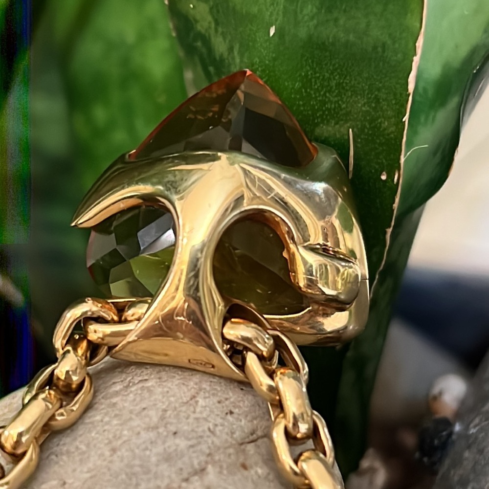 Rinaldo Gavello 18 karat gold and huge citrine pendant - Picture 7 of 12